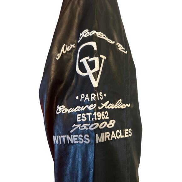 NWT George V Paris Varsity Lettermen's Jacket Orange/Black Size Large - Picture 5 of 16